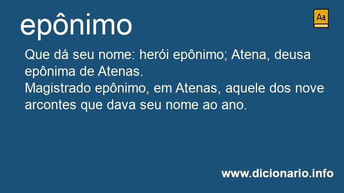 Significado de epnima
