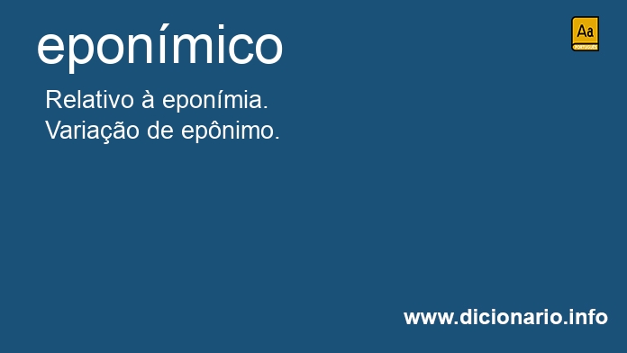 Significado de eponmico