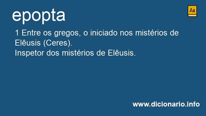 Significado de epoptas