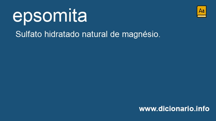 Significado de epsomita