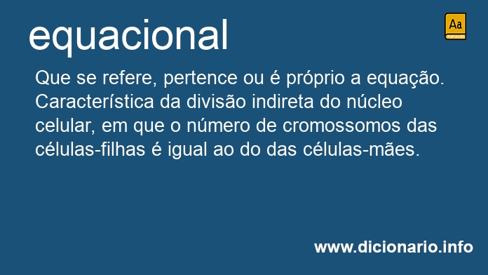 Significado de equacional