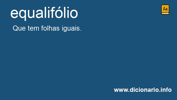 Significado de equaliflio