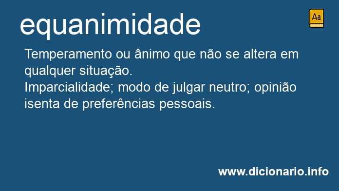 Significado de equanimidade