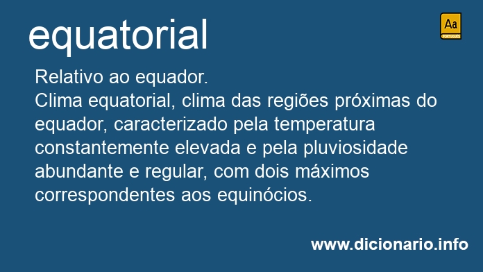 Significado de equatoriais