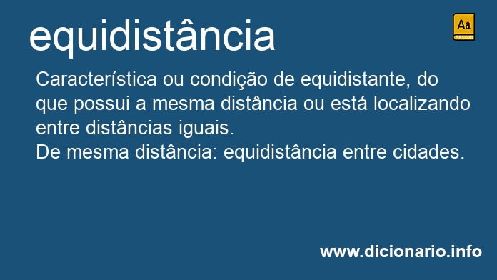 Significado de equidistncia