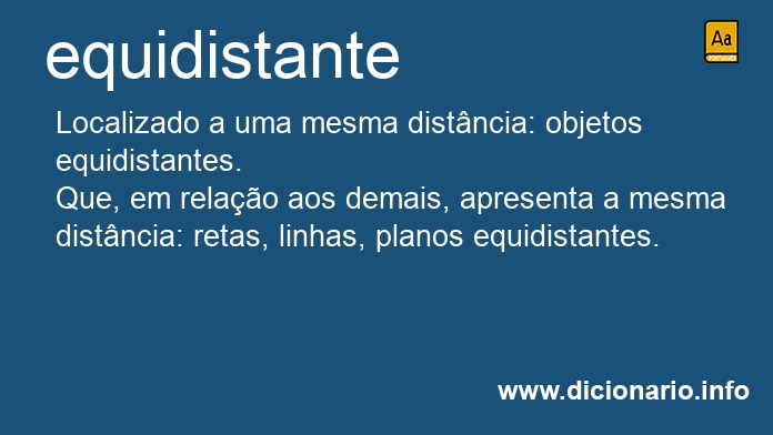 Significado de equidistante