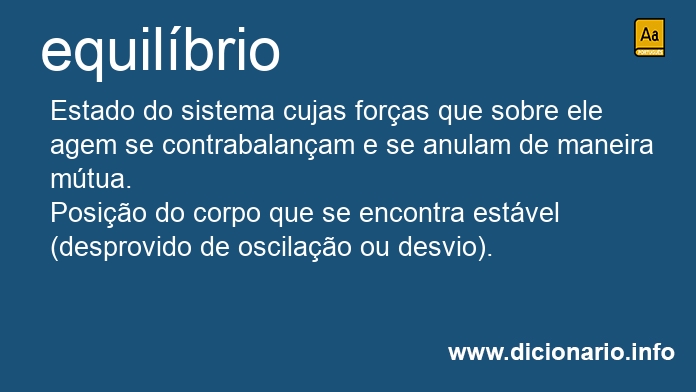 Significado de equilbria