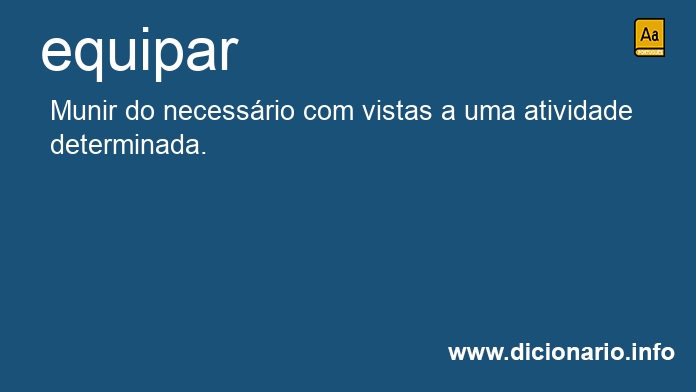 Significado de equipar