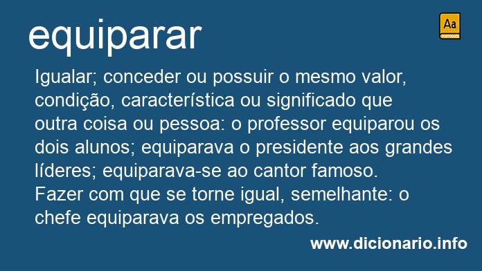 Significado de equiparai