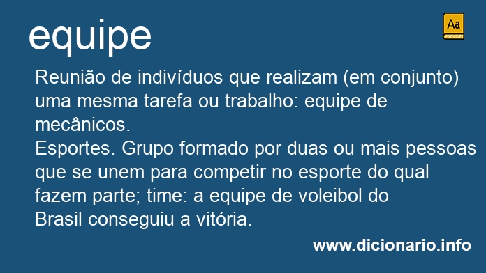 Significado de equipe