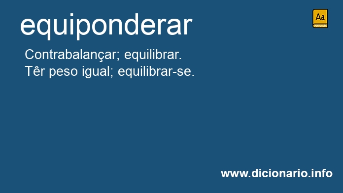 Significado de equipondera