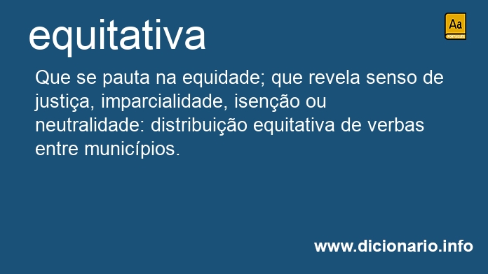 Significado de equitativa