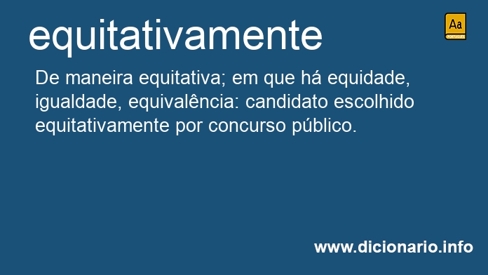Significado de equitativamente