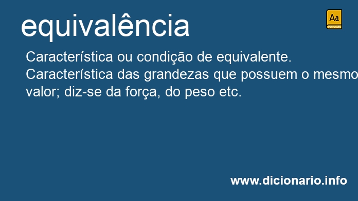 Significado de equivalncia