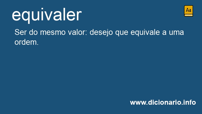 Significado de equivaler