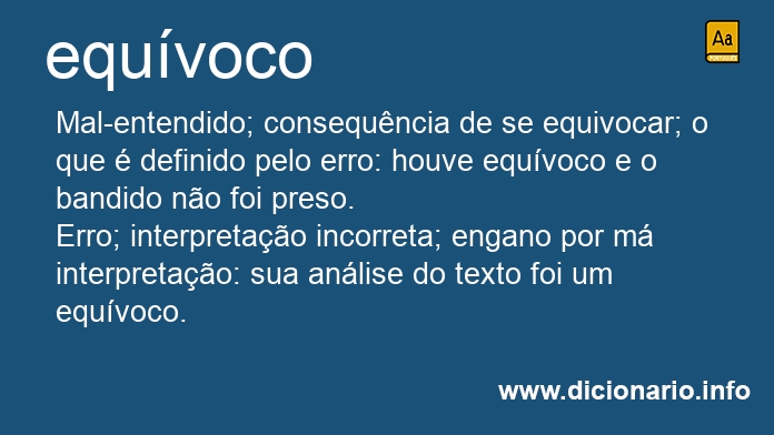 Significado de equvoca