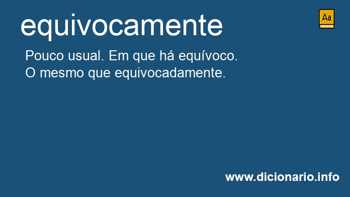 Significado de equivocamente