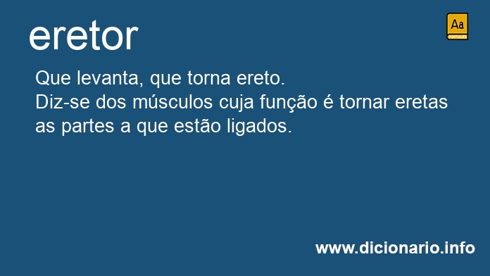 Significado de eretor