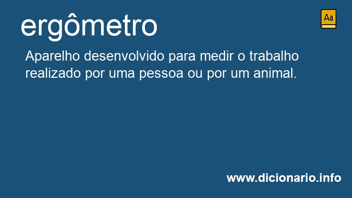 Significado de ergmetro