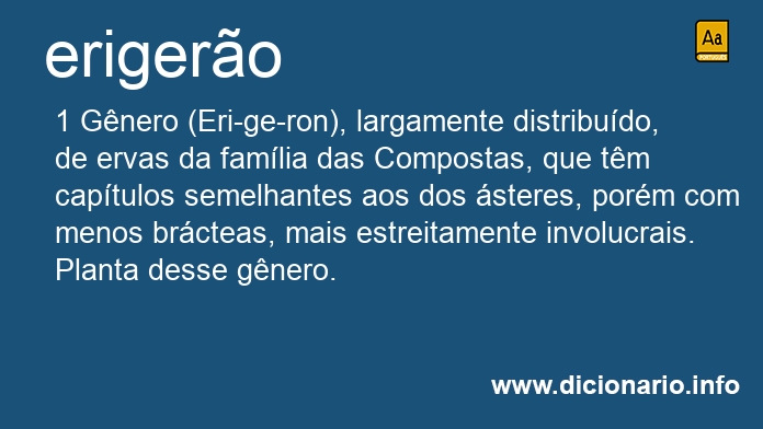 Significado de erigero