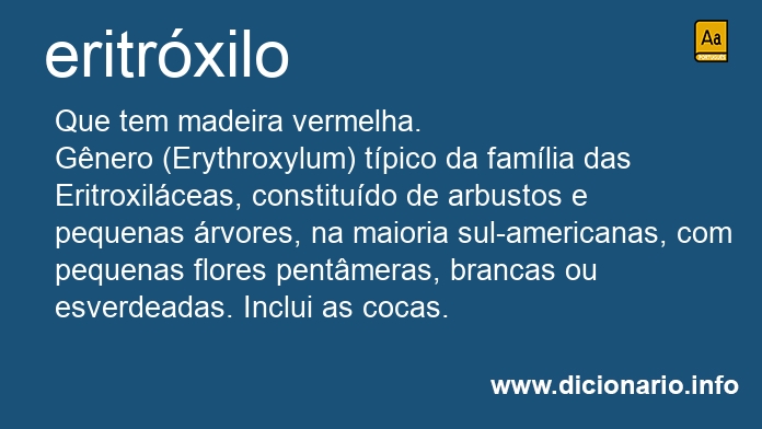 Significado de eritrxilo