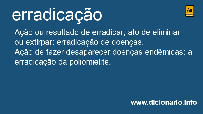 Significado de erradicao