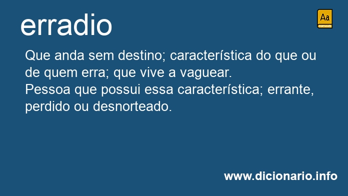 Significado de erradio