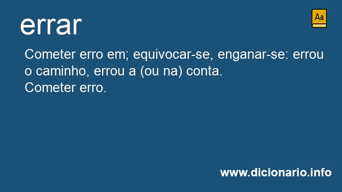 Significado de errars