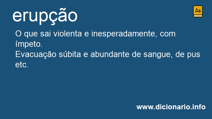 Significado de erupo