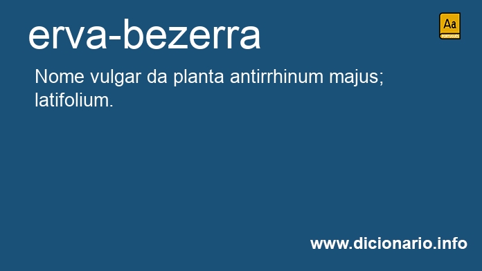 Significado de erva-bezerra