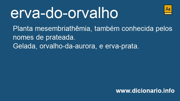 Significado de erva-do-orvalho