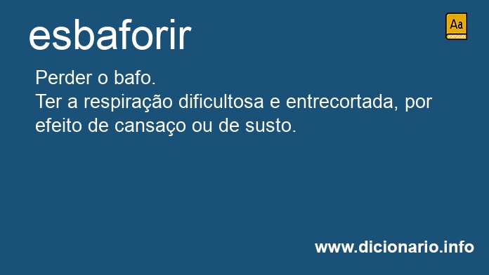 Significado de esbafori