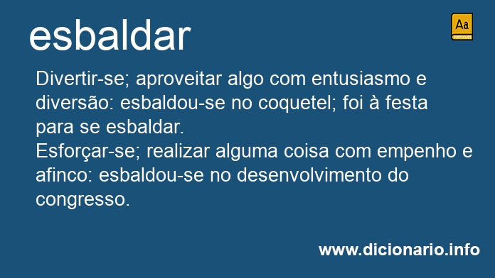 Significado de esbaldar