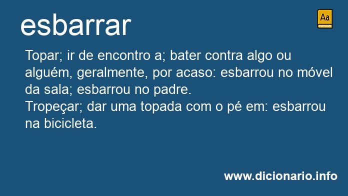 Significado de esbarra