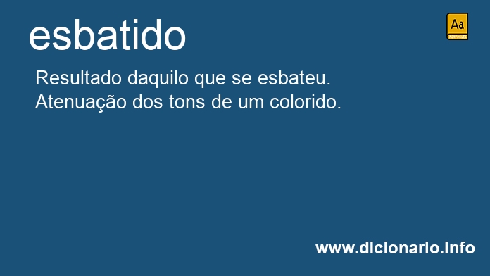 Significado de esbatido