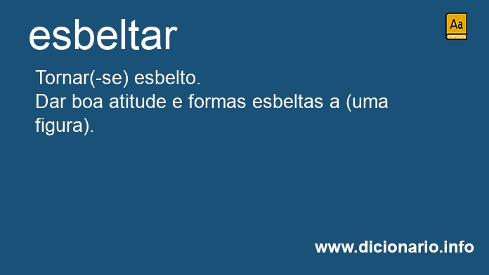 Significado de esbeltar