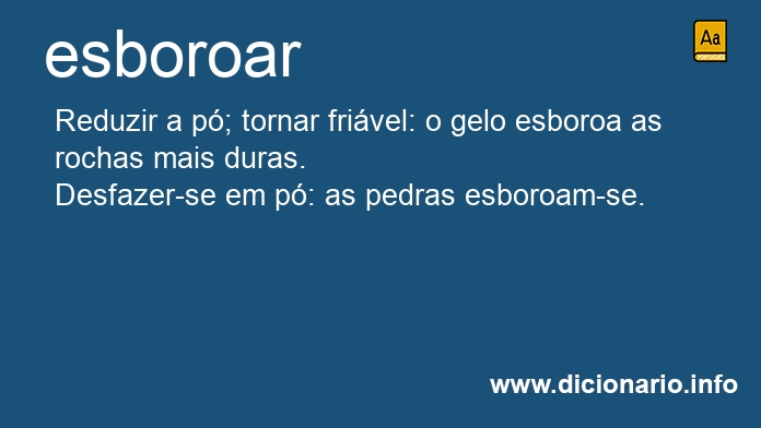 Significado de esboroar