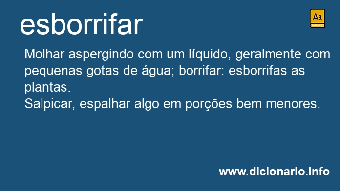 Significado de esborrifa