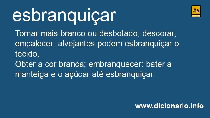 Significado de esbranquio