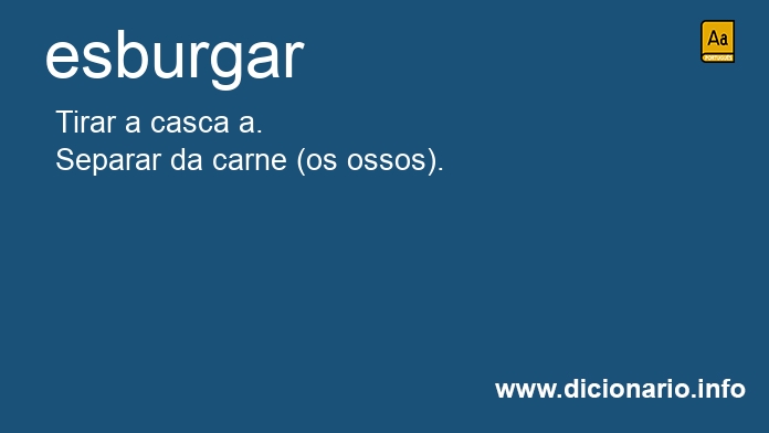 Significado de esburgar