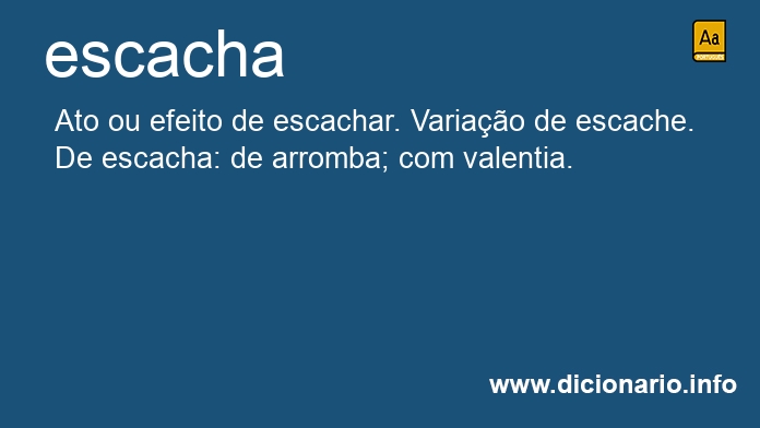 Significado de escacha