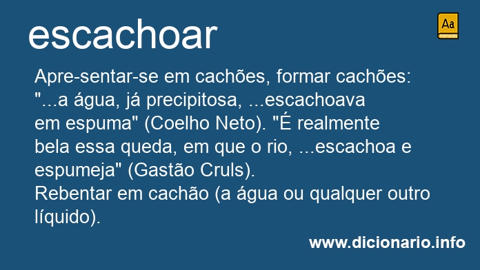 Significado de escachoar