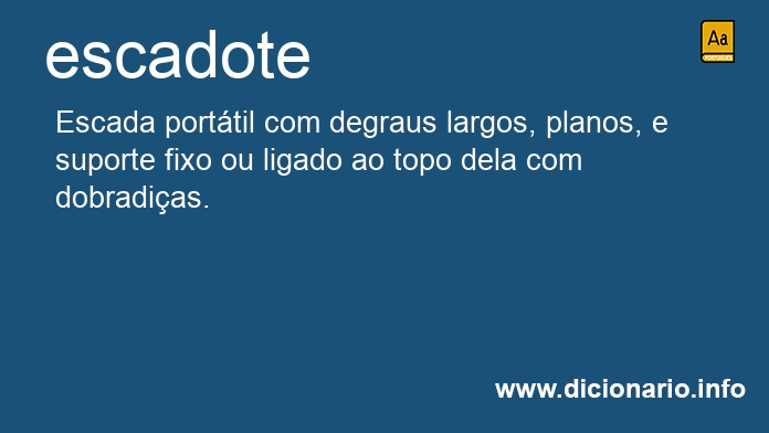 Significado de escadotes