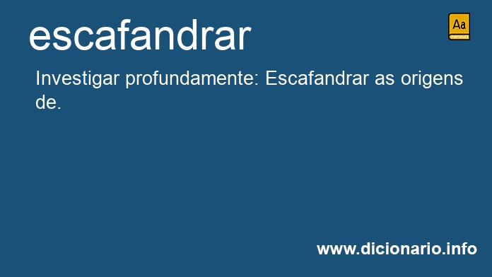 Significado de escafandre