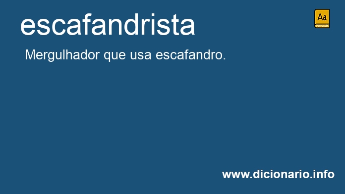 Significado de escafandrista