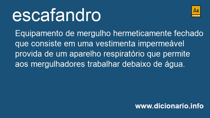 Significado de escafandros