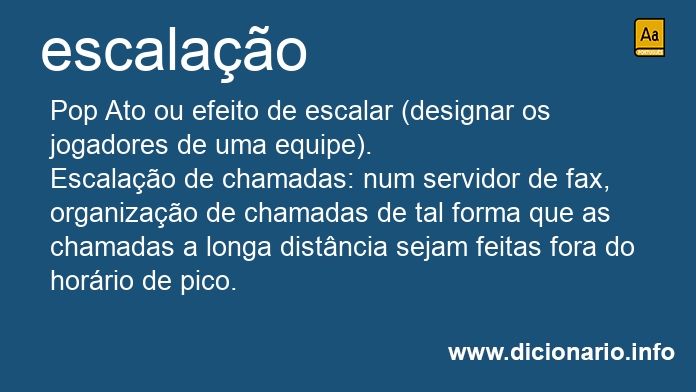 Significado de escalao