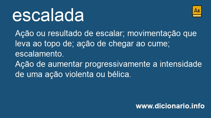 Significado de escalada