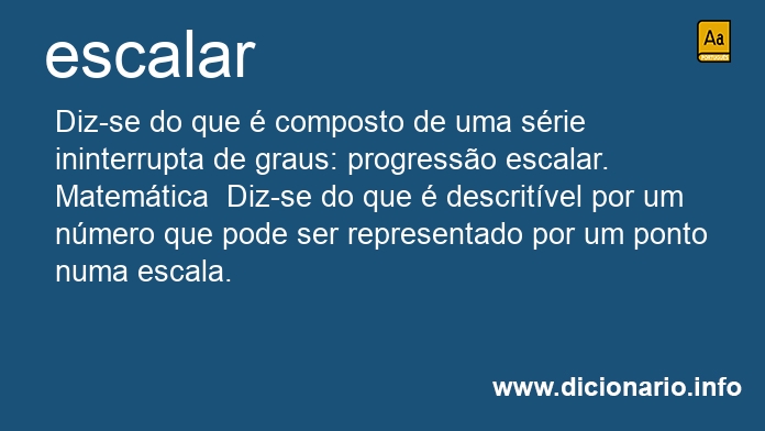 Significado de escalar