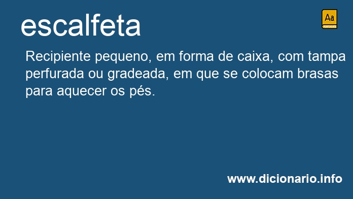 Significado de escalfeta